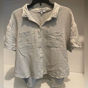 Madewell CAMP Breezewoven
Beachside Shirttail Top Ashen
Sage XXL linen blend
